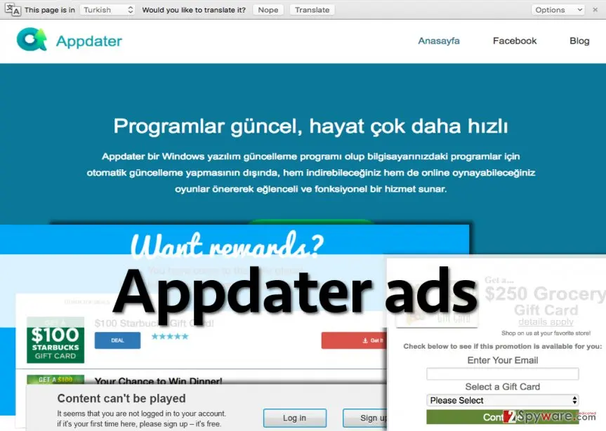 Screenshot of Appdater ads: screenshot