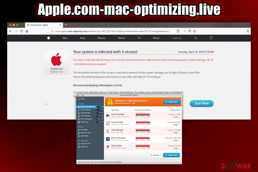 Apple.com-mac-optimizing.live: apple com mac optimizing live scam fake alert