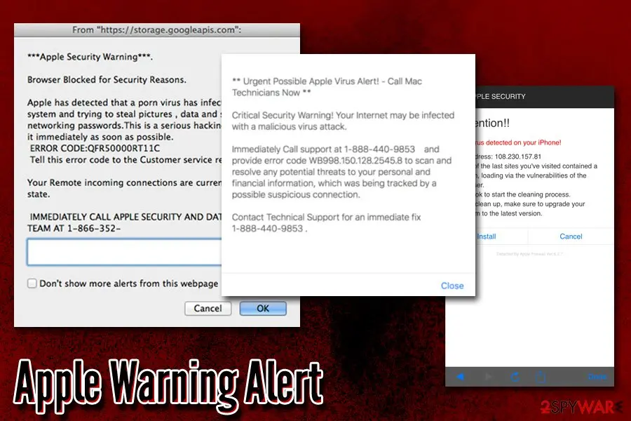 Apple Warning Alert: scams