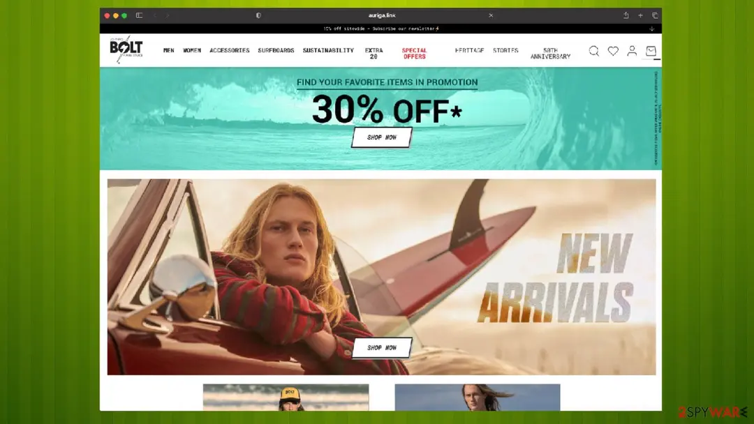 Screenshot of Auriga.link: auriga link