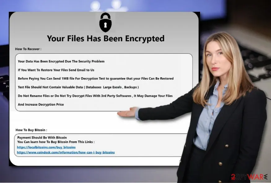 Screenshot of AWT ransomware: screenshot