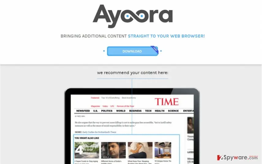 Screenshot of Ayoora ads: ayoora