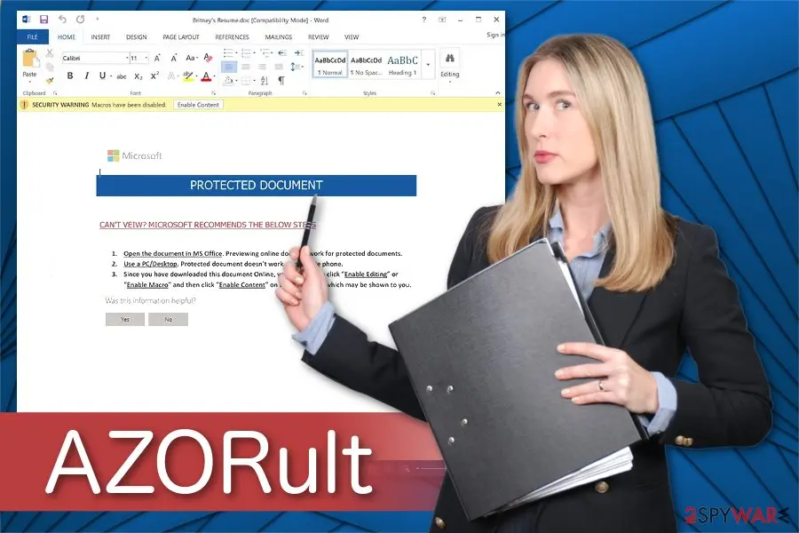 AZORult: virus spreads via spam emails