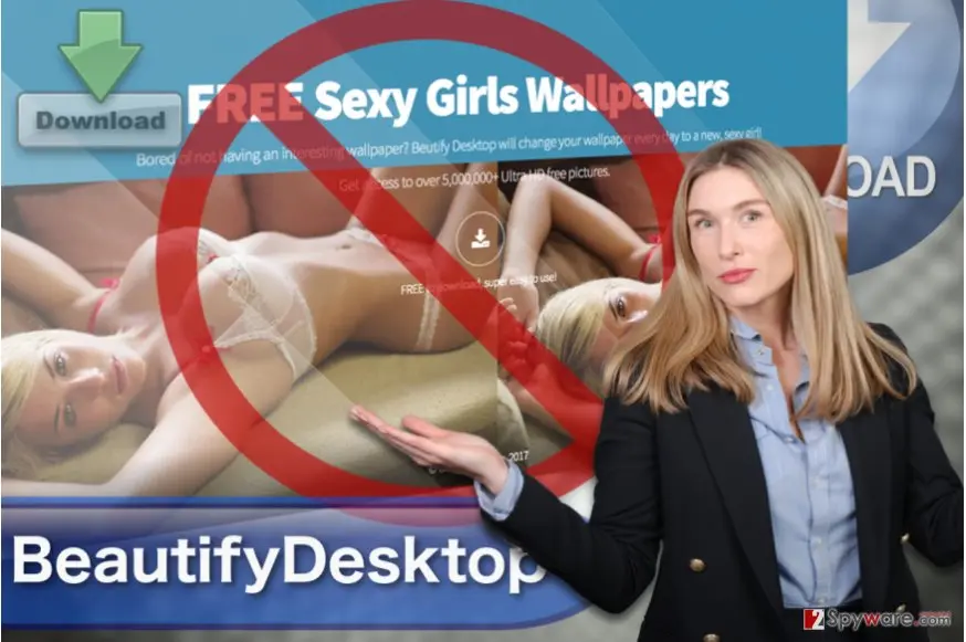 BeautifyDesktop ads: beautifydesktop virus illustration