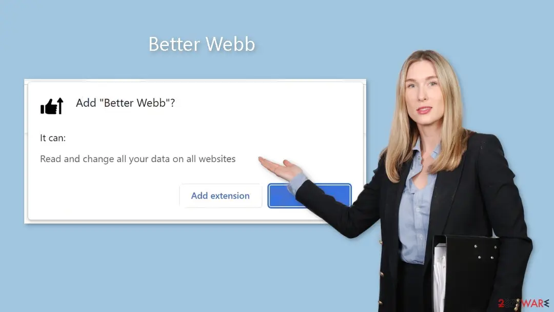 Screenshot of Better Webb: screenshot