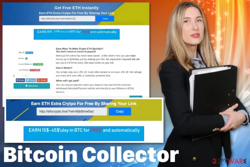 Screenshot of Bitcoin Collector: virus