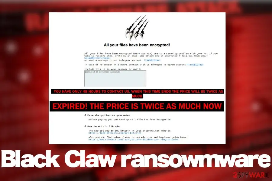 Black Claw: blackclaw ransowmare