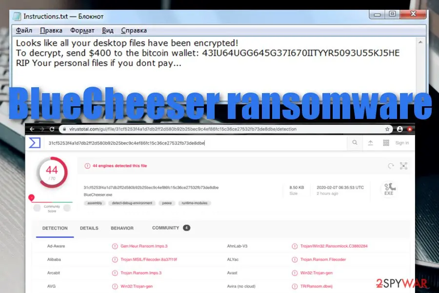 BlueCheeser ransomware: blue cheeser ransomware