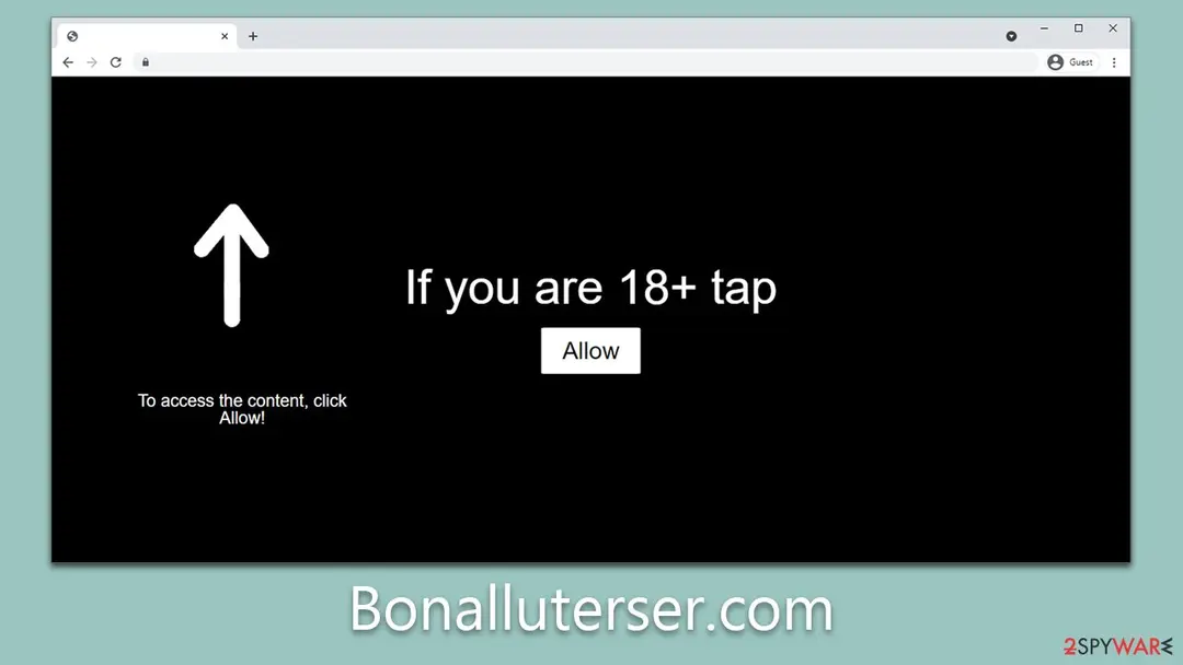 Bonalluterser.com: bonalluterser com push notification virus