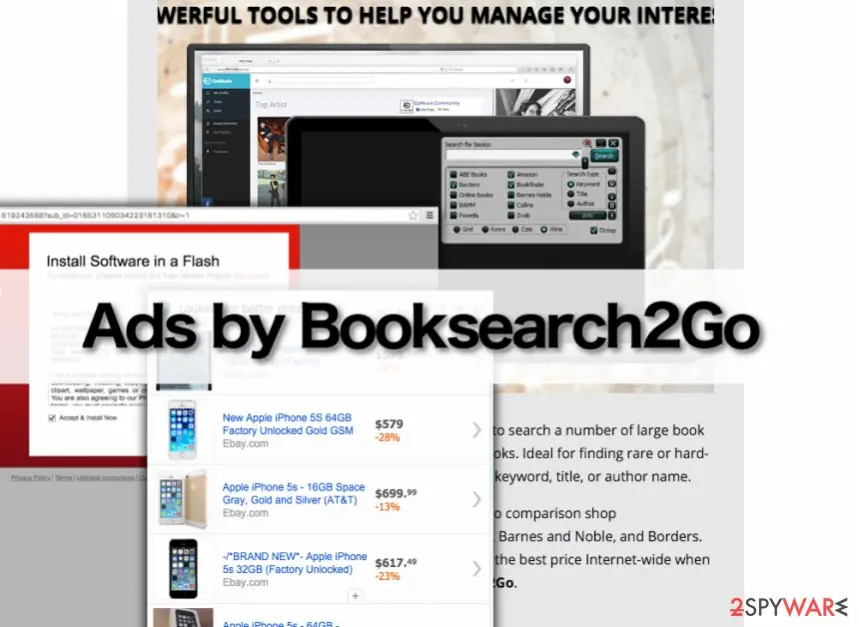 Screenshot of Booksearch2Go: adware