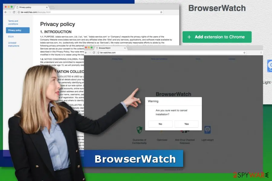 Screenshot of BrowserWatch: extension
