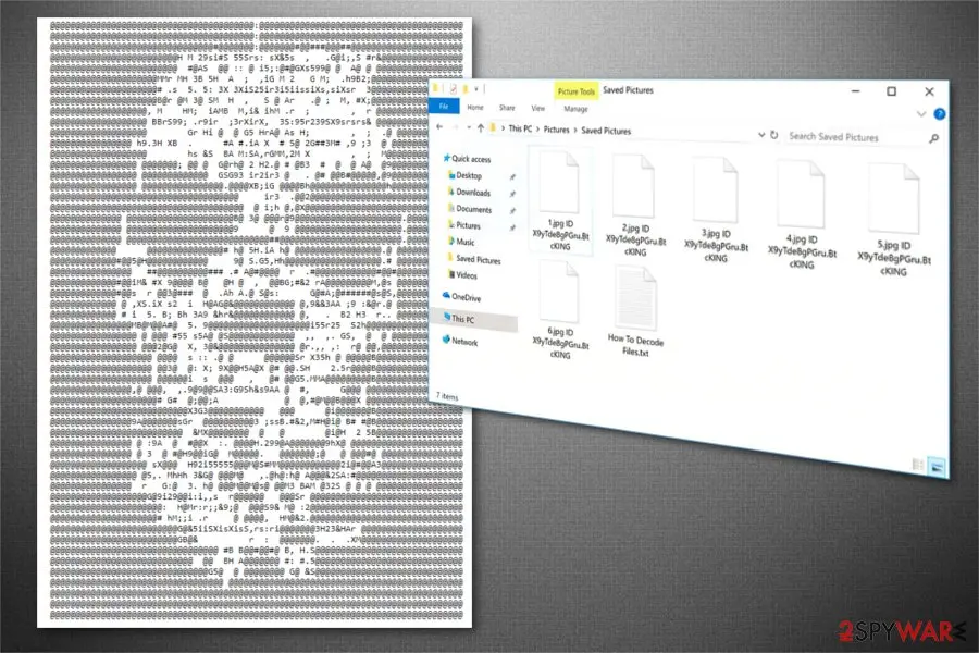 BtcKING: ransomware encrypts data on the computer