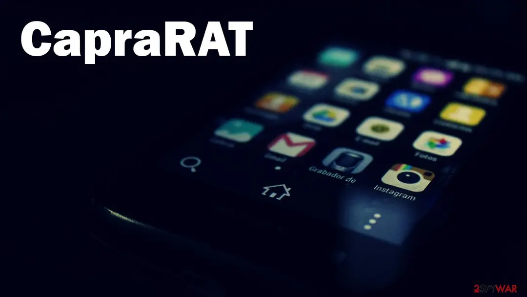 Screenshot of CapraRAT: virus