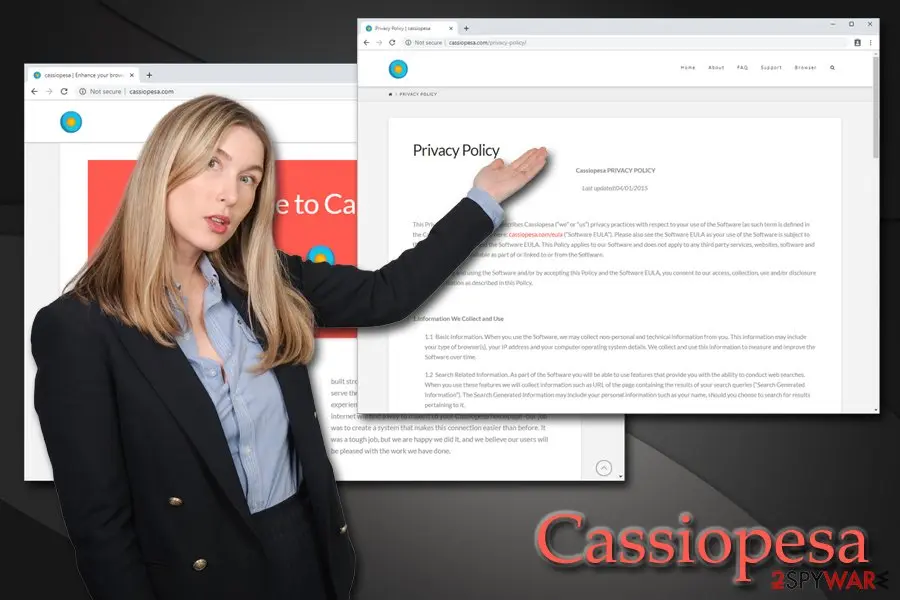 Cassiopesa: com browser hijacker