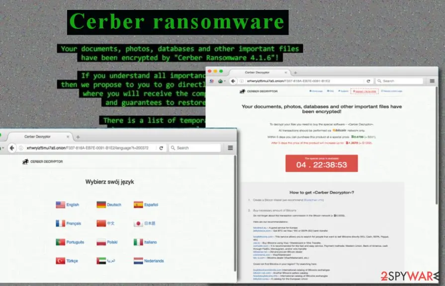 Cerber 4.1.6 ransomware: cerber 4 1 6 virus