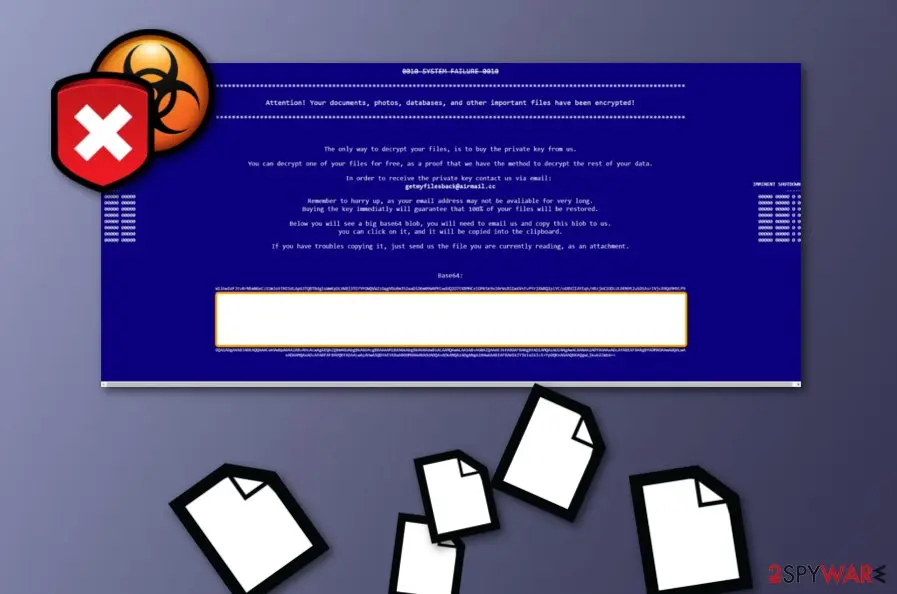 Screenshot of ChaCha: ransomware