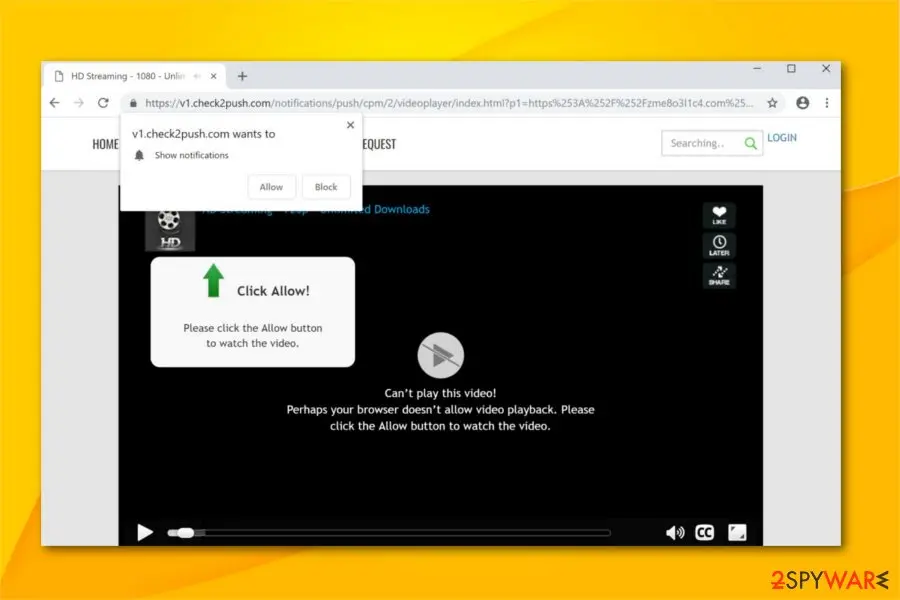 Check2push.com: check2push com spam notifications pop up