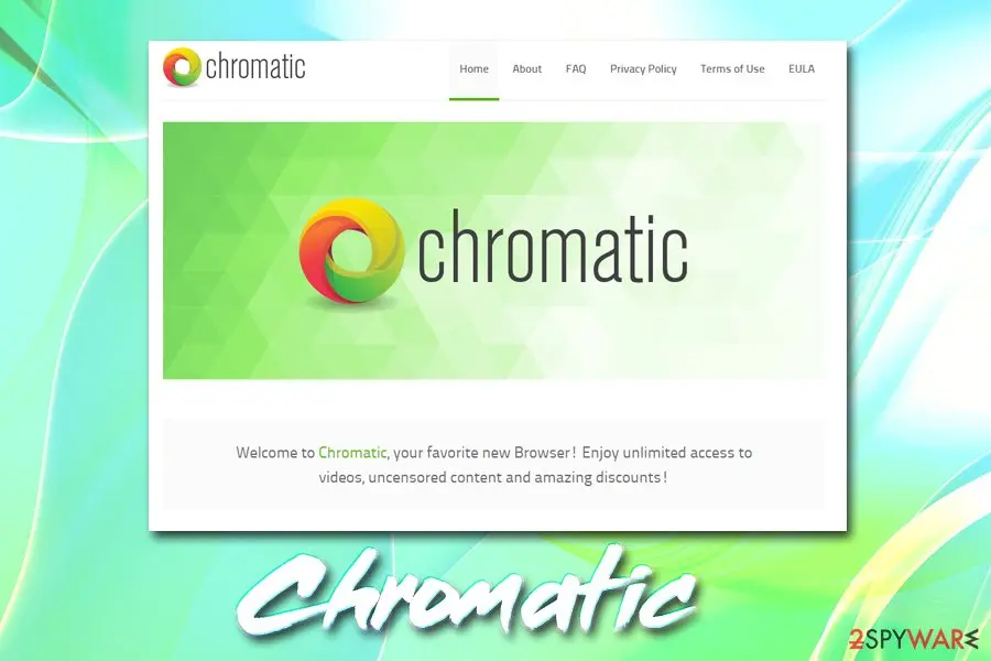 Screenshot of Chromatic: browser adware