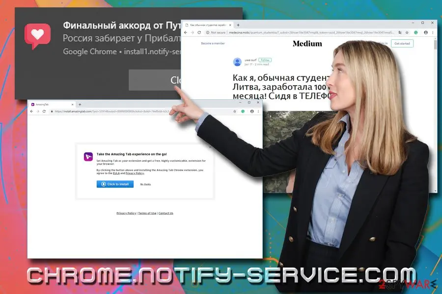 Chrome.notify: chrome notify service com redirects pop ups ads adware