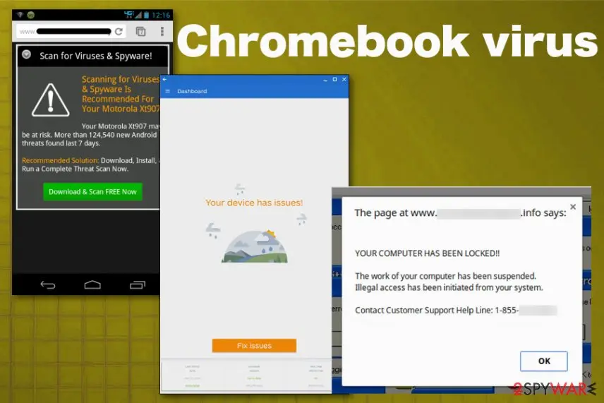 Fake virus scan page, Fix issues app dashboard and computer locked dialog from our 2020 report