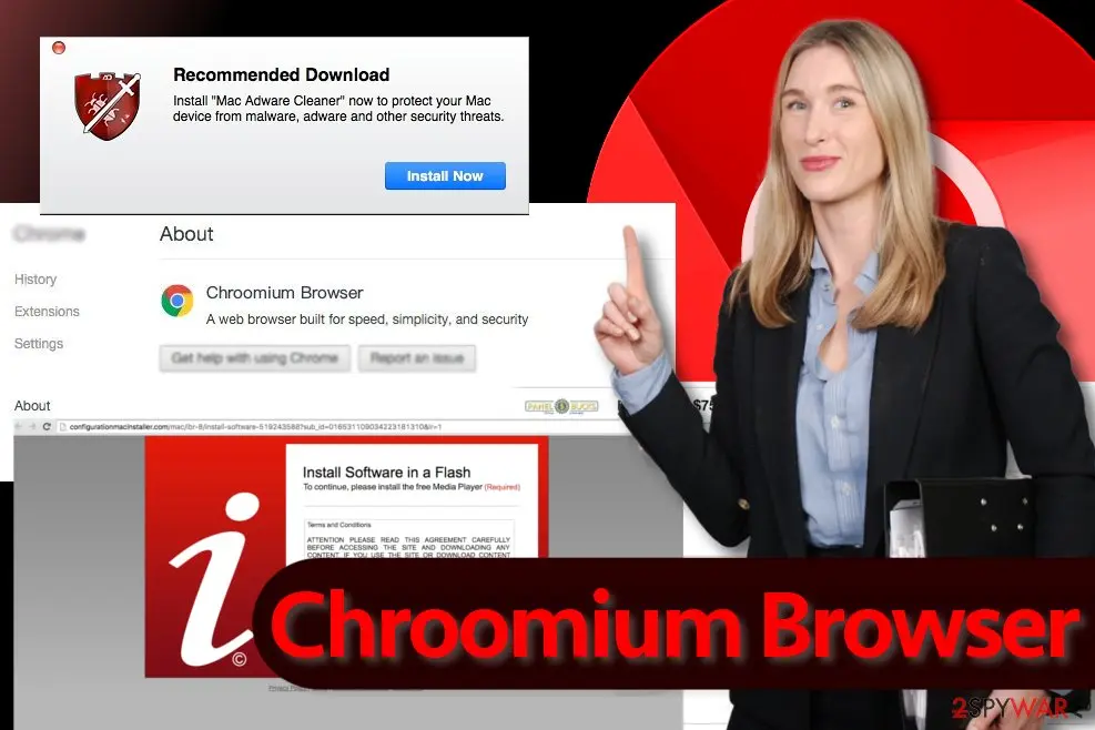 Screenshot of Chroomium Browser: virus
