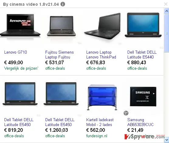 BrowsePlus adware: cinema video ads 15