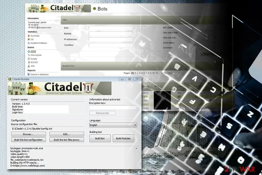 Citadel virus: works as malware as a service