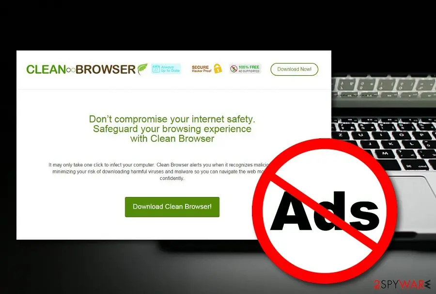 Screenshot of Clean Browser: pup