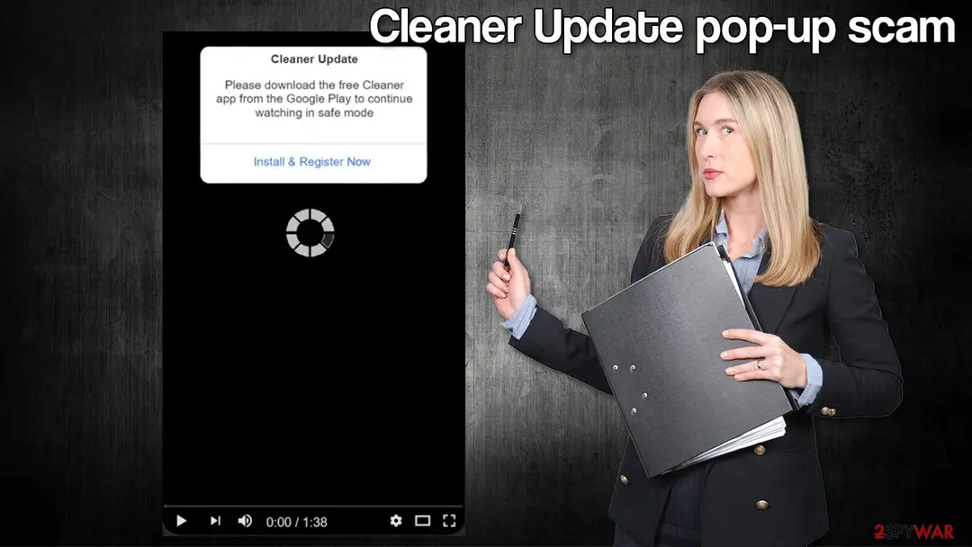 Cleaner Update scam: cleaner update pop up scam virus