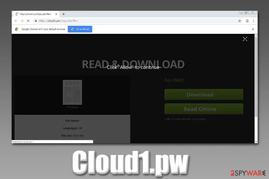 Cloud1.pw: cloud1 pw push botification virus