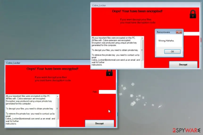 Cobra Locker: ransomware virus