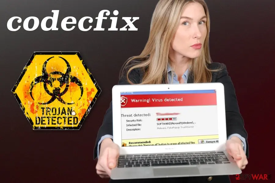 Screenshot of Codecfix: trojan
