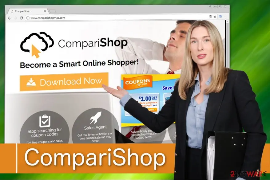 CompariShop ads: comparishop generates intrusive ads used to promote products