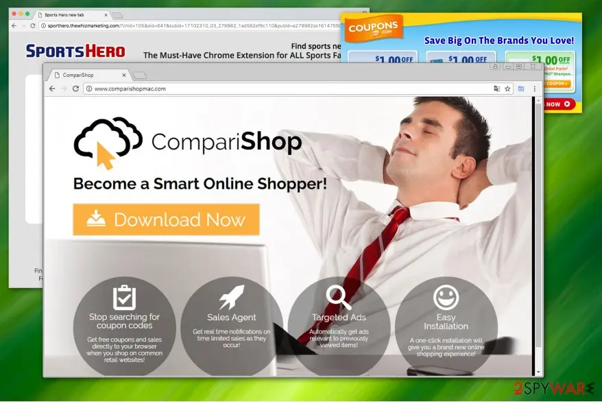 CompariShop ads: comparishop is classified as an adware program