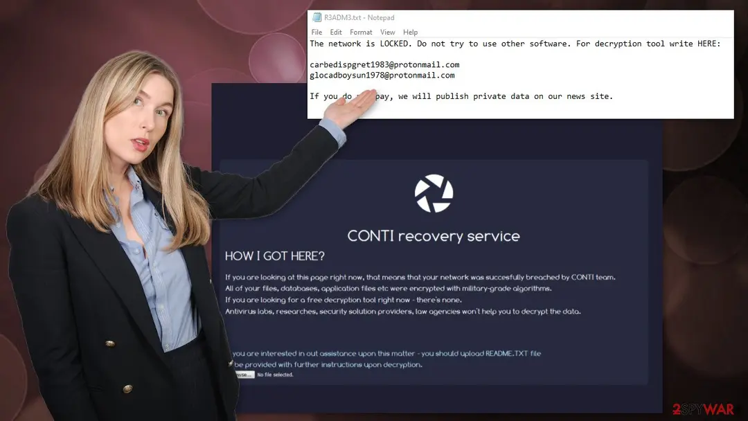 Conti ransomware: conti cryptovirus