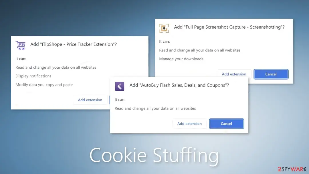Screenshot of Cookie Stuffing: screenshot
