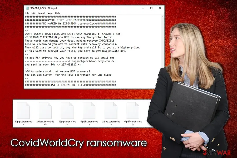 CovidWorldCry ransomware: crypto malware spreads with djvu ransomware