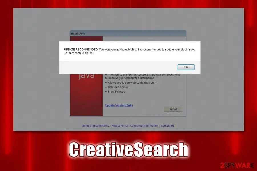 CreativeSearch: browser hijacker adware adload