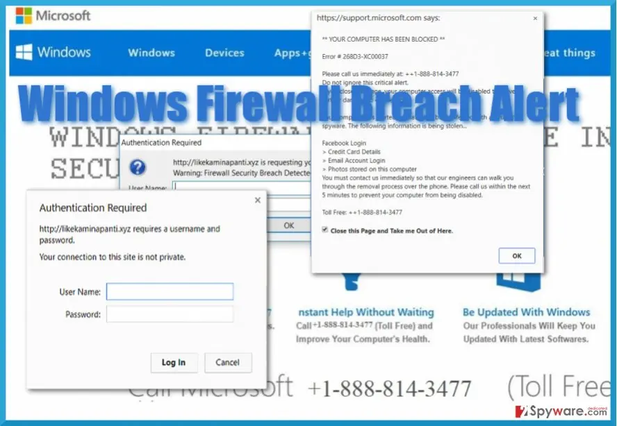 Windows Firewall Blocked The Internet" virus: critical alert 6