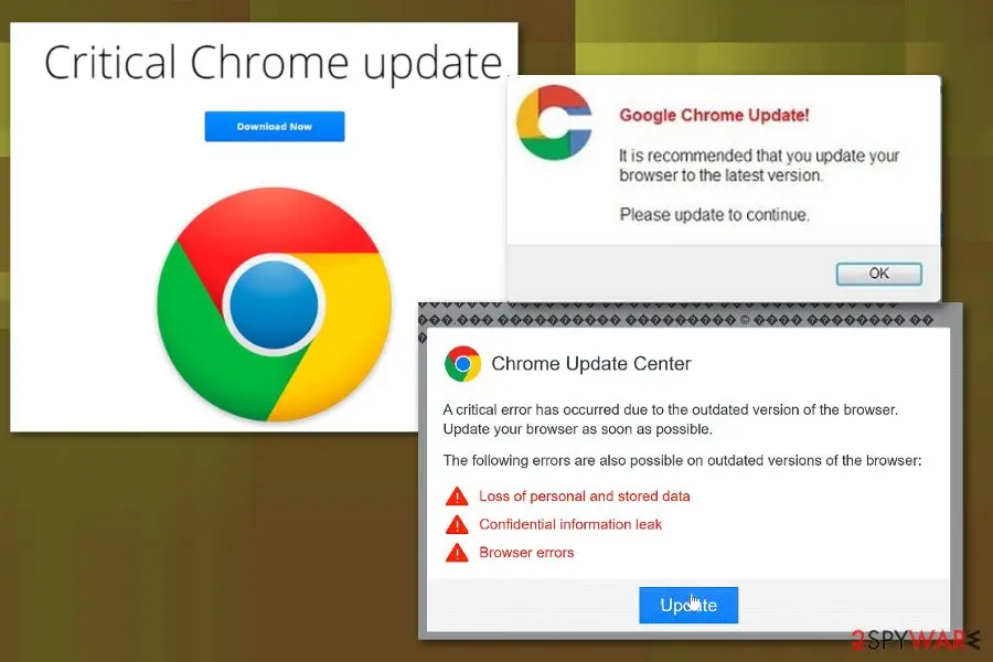 Critical Chrome Update scam: 1