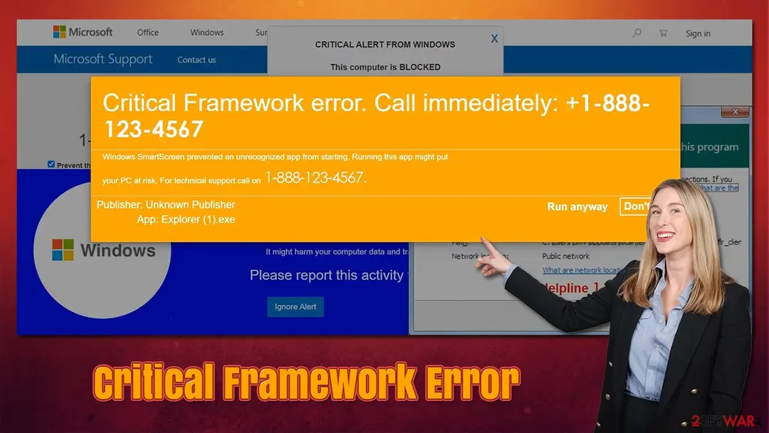 Critical Framework Error: scam virus