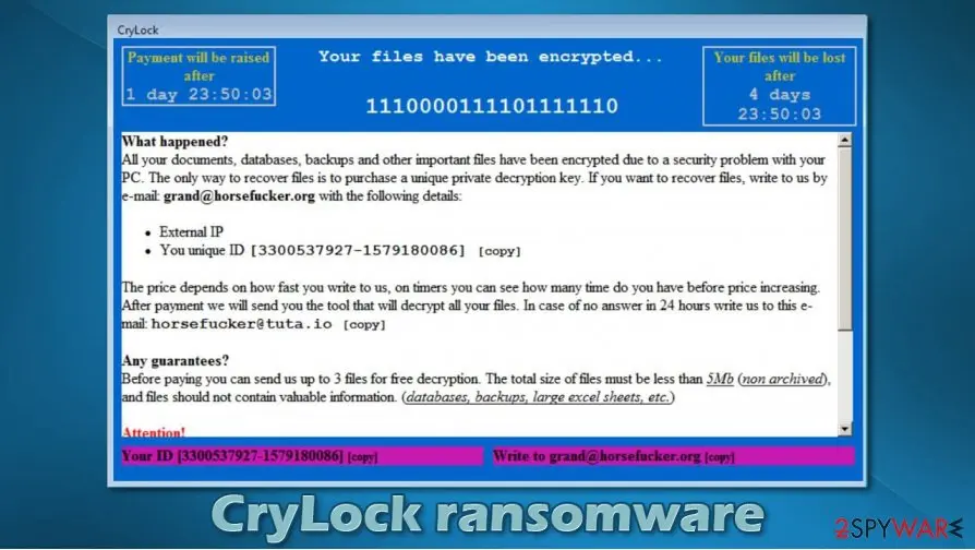 CryLock ransomware, CryLock virus: crylock ransomwarefile locking virus