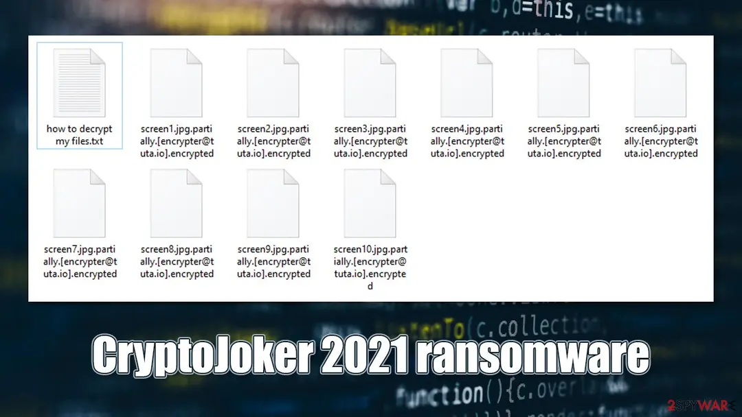 CryptoJoker 2021 ransomware: virus