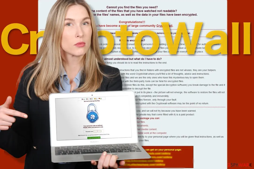 CryptoWall virus: cryptowall ransomware virus illustration