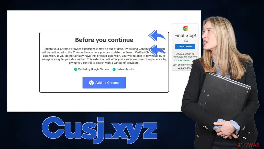Cusj.xyz: cusj xyz scam redirect virus