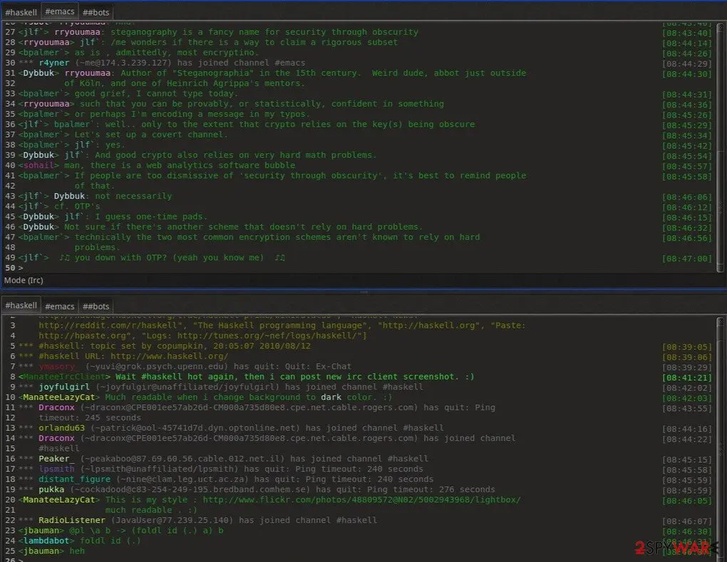 Screenshot of Dark IRC: screenshot