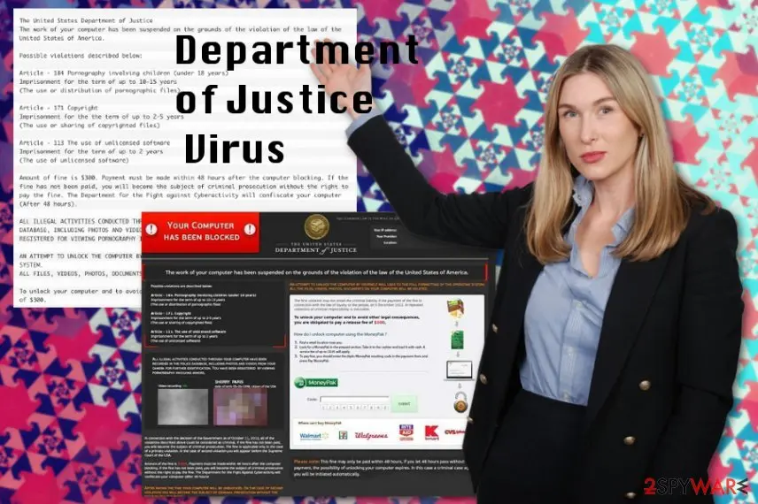 Department of Justice Virus: extortion malware