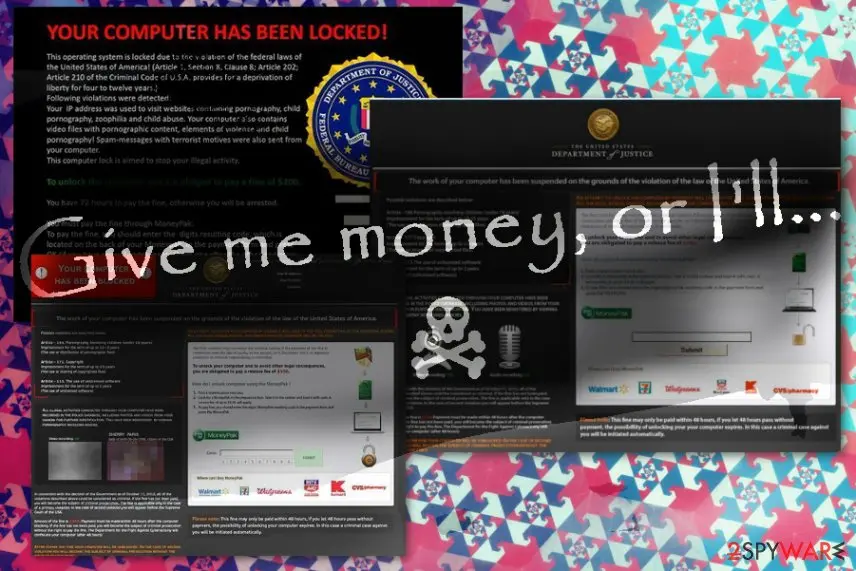 Department of Justice Virus: screenshot