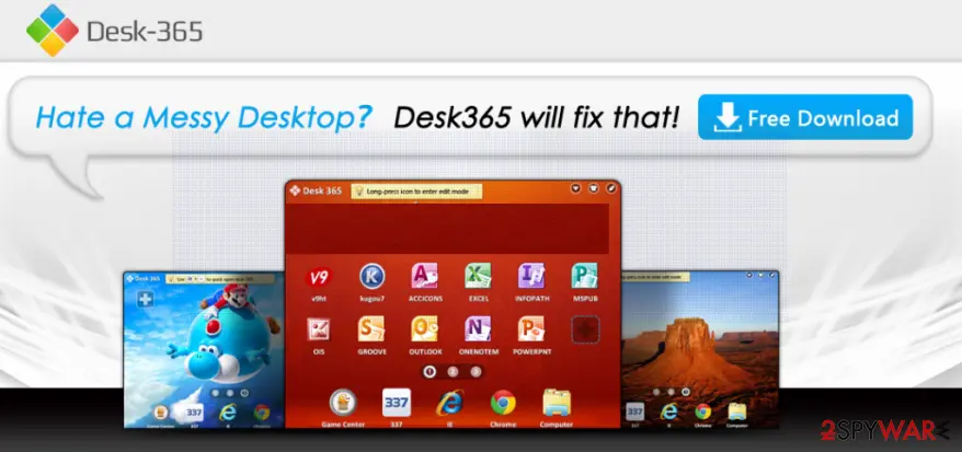 Desk 365 virus: screenshot