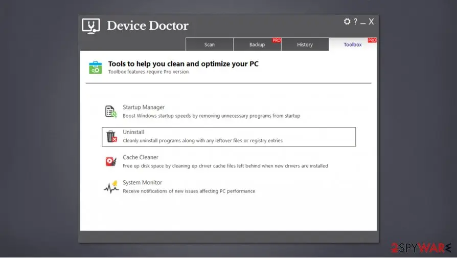 Device Doctor: potentially unwanted program pup